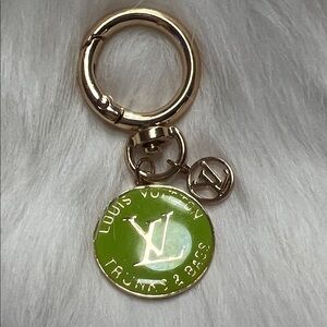 Louis Vuitton Gold and Lime Key Holder